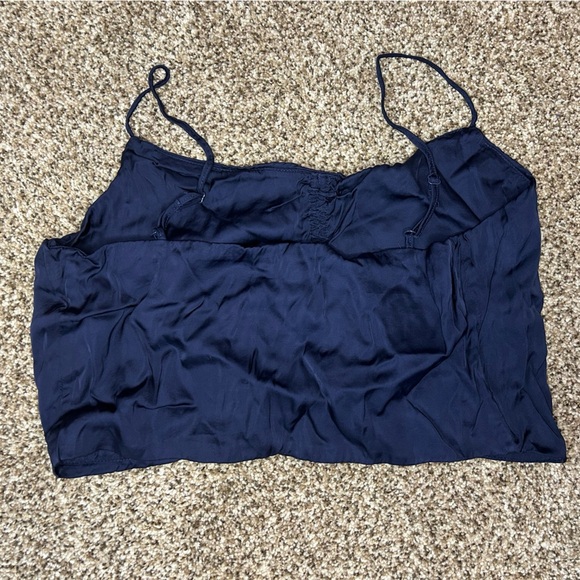 Aerie Satin Cropped Ruched Cami Medium​ - Picture 3 of 3